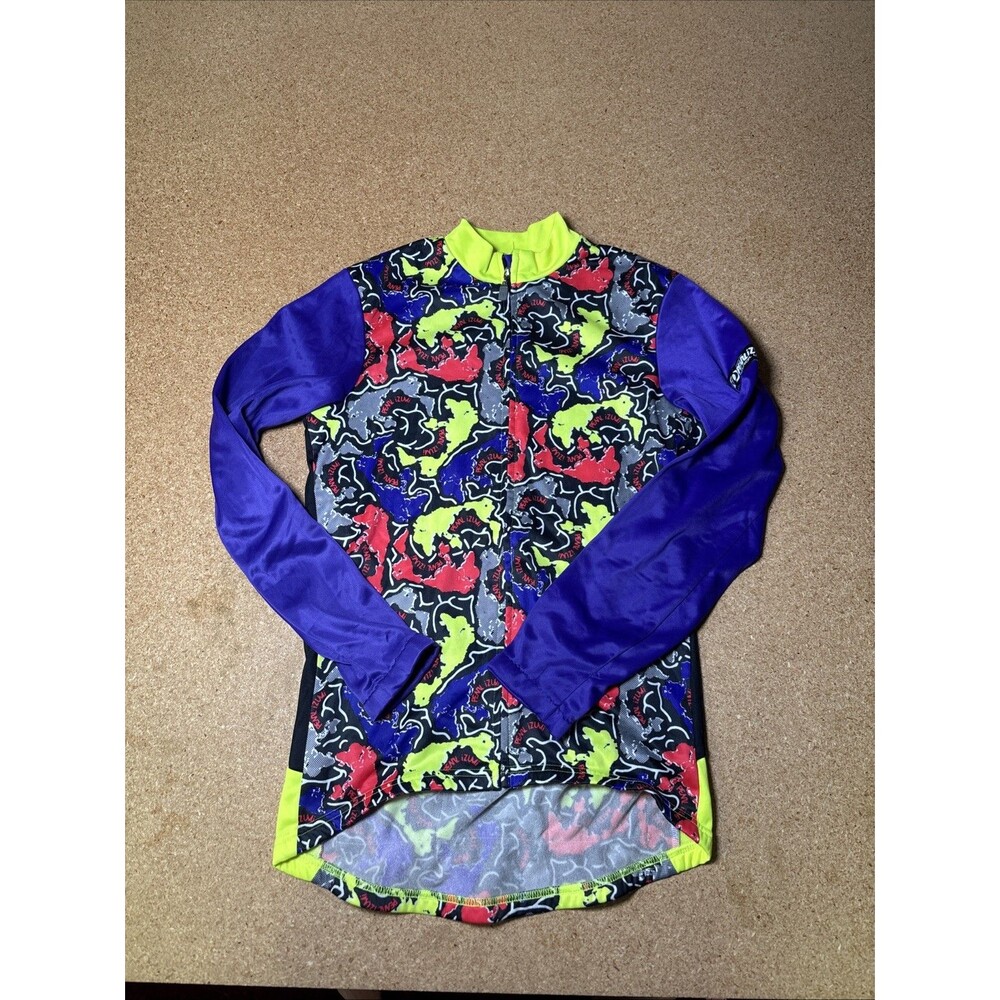 VTG 90s Pearl Izumi Thermal Cycling Jersey Long Sleeve Size M Full Zip E3